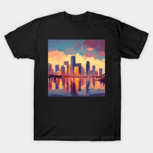 Miami Florida Impressionism Painting T-Shirt